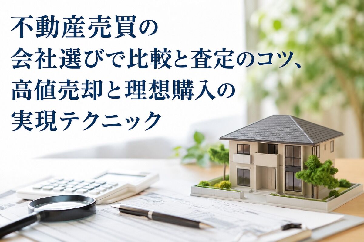 不動産売買の会社選びで比較と査定のコツ、高値売却と理想購入の実現テクニック