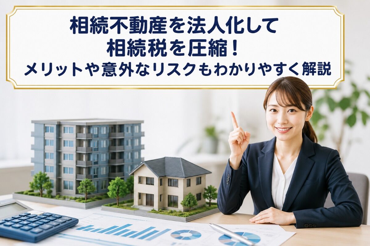 相続不動産を法人化して相続税を圧縮！メリットや意外なリスクもわかりやすく解説