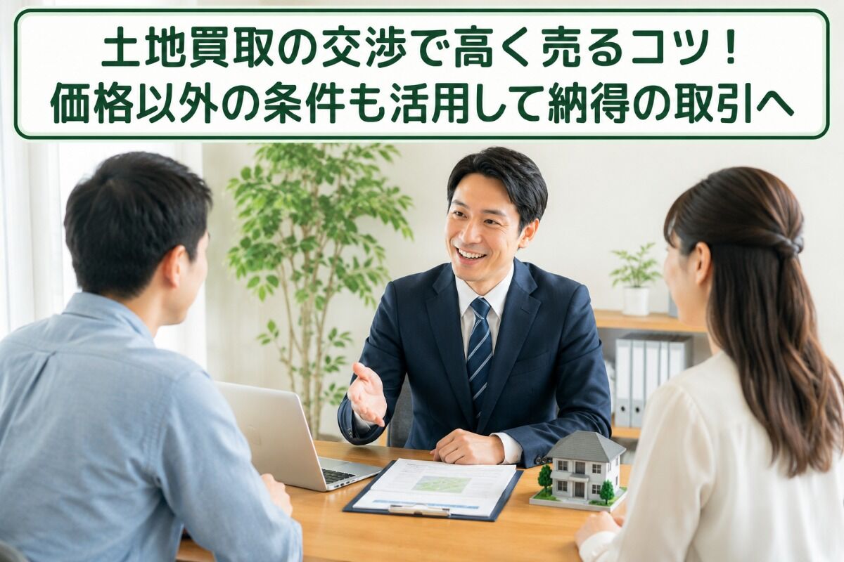 土地買取の交渉で高く売るコツ！価格以外の条件も活用して納得の取引へ