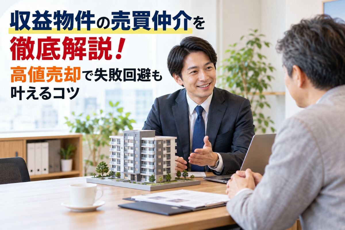 収益物件の売買仲介を徹底解説！高値売却で失敗回避も叶えるコツ