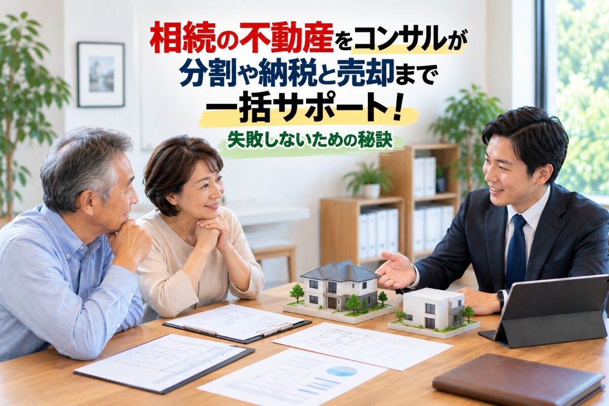 相続の不動産をコンサルが分割や納税と売却まで一括サポート！失敗しないための秘訣
