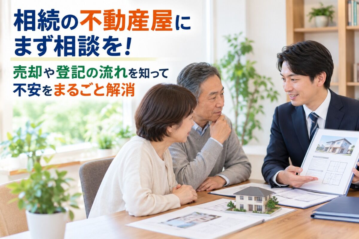 相続の不動産屋にまず相談を！売却や登記の流れを知って不安をまるごと解消