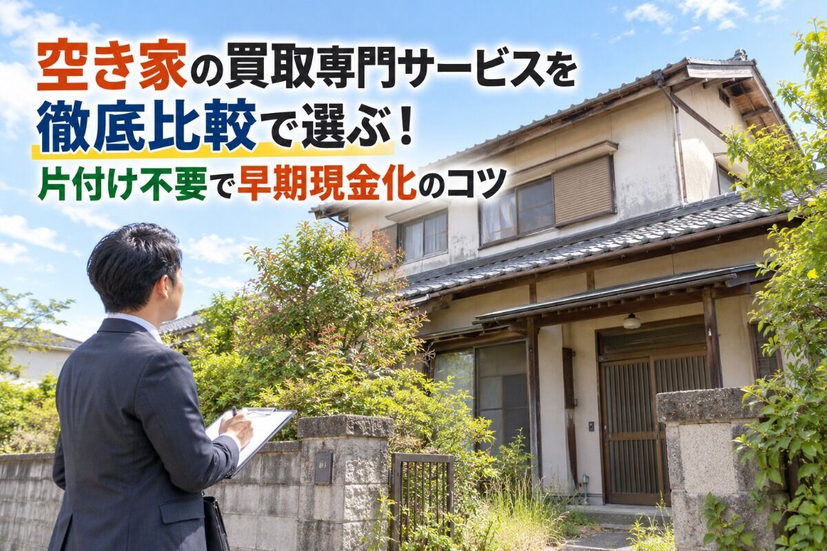 空き家の買取専門サービスを徹底比較で選ぶ！片付け不要で早期現金化のコツ