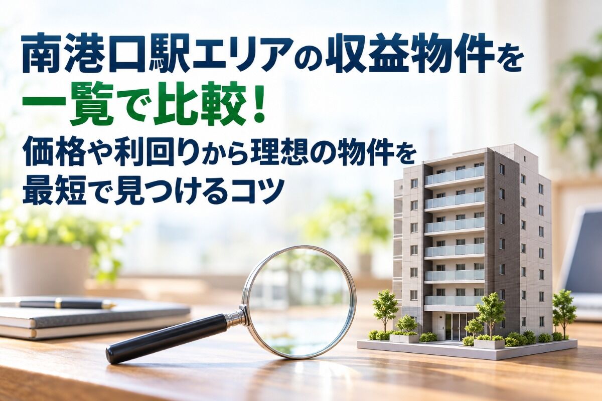 南港口駅エリアの収益物件を一覧で比較！価格や利回りから理想の物件を最短で見つけるコツ