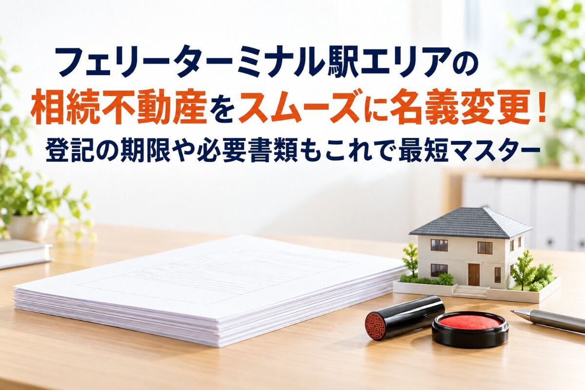 フェリーターミナル駅エリアの相続不動産をスムーズに名義変更！登記の期限や必要書類もこれで最短マスター
