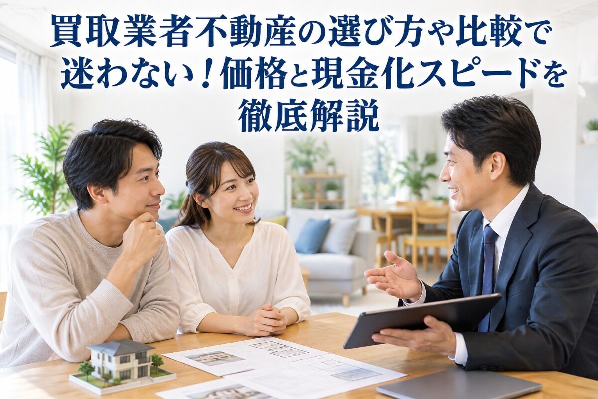 買取業者不動産の選び方や比較で迷わない！価格と現金化スピードを徹底解説