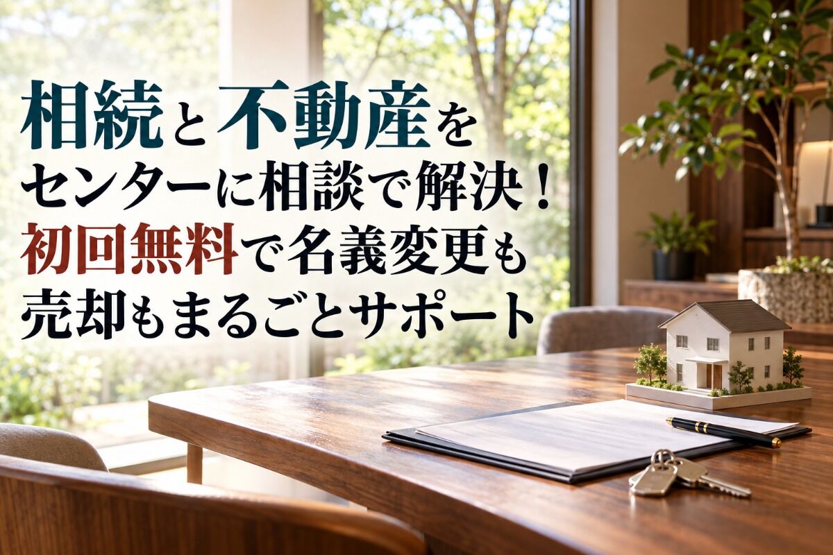 相続と不動産をセンターに相談で解決！初回無料で名義変更も売却もまるごとサポート