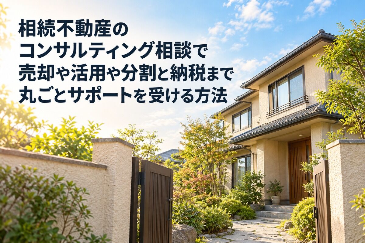 相続不動産のコンサルティング相談で売却や活用や分割と納税まで丸ごとサポートを受ける方法